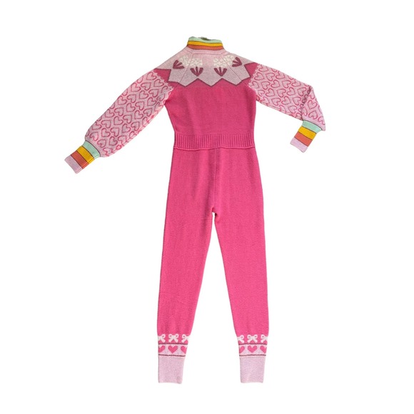 NWT LoveShackFancy Lali Onesie Jumpsuit Sweetheart Pink Size XS - Picture 5 of 14